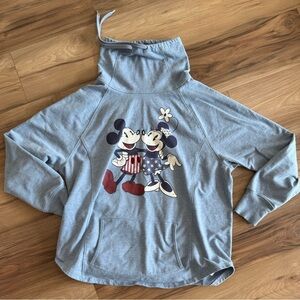 Disney Parks USA Mickey and Minnie Mouse Cowl Neck Sweatshirt